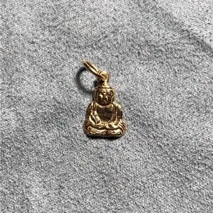 10K Gold Buddha Pendant Charm